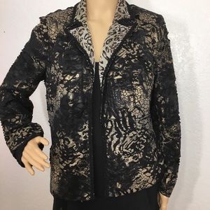 Chico’s Fancy Distressed Gold/Black Jacket
